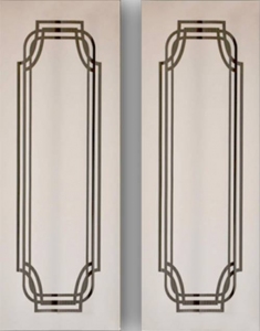Двери из массива сосны «Премиум», Ажур, Винтаж стекло №3