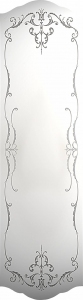 Двери из массива сосны «Премиум», Василиса, стекло №3 рефлектное зеркало белое или бронза
