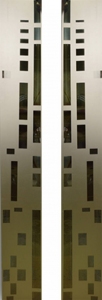 Двери из массива сосны «Премиум», Леон, стекло №1 рефлектное зеркало белое или золотое