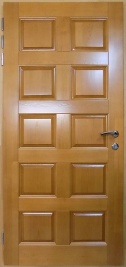 Входные двери из массива сосны: вариант исполнения №15-shokoladka-lak