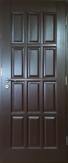 Входные двери из массива сосны: вариант исполнения №23-premyera-kraska
