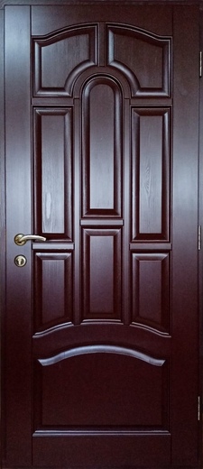 Входные двери из массива сосны: вариант исполнения №19-podkova-kraska